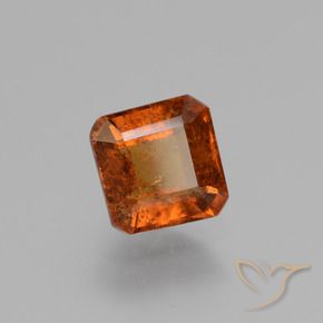 Grenat Hessonite Orange foncé naturelle Octogone / coupe Émeraude, 1.48 ct, VS-SI