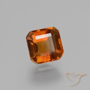 Grenat Hessonite Orange foncé naturelle Octogone / coupe Émeraude, 1.56 ct, VS