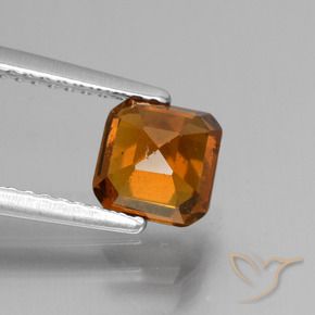 Grenat Hessonite Orange foncé naturelle Octogone / coupe Émeraude, 1.56 ct, VS
