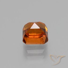 Grenat Hessonite Orange foncé naturelle Octogone / coupe Émeraude, 1.58 ct, VS-SI
