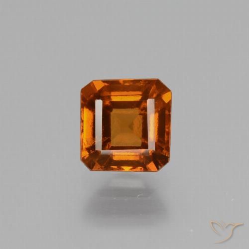 1.27ct Naturel Orange foncé Grenat Hessonite, Taille émeraude, VS