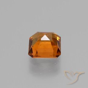 Grenat Hessonite Orange foncé naturelle Octogone / coupe Émeraude, 1.27 ct, VS