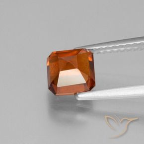 Grenat Hessonite Orange foncé naturelle Octogone / coupe Émeraude, 1.49 ct, VS