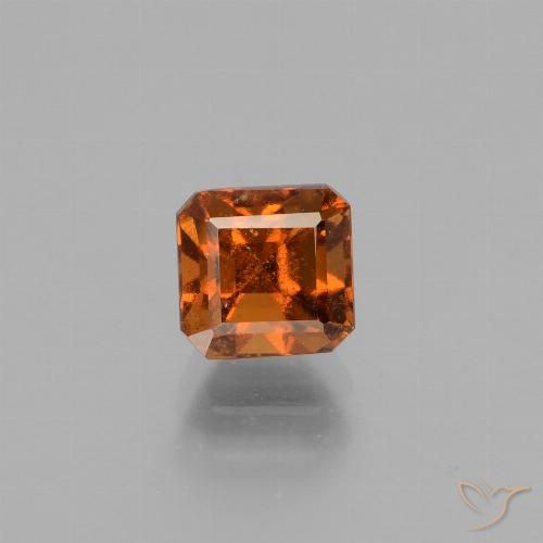1.41ct Naturel Orange foncé Grenat Hessonite, Taille émeraude, VS
