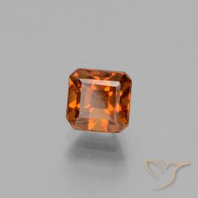 Grenat Hessonite Orange foncé naturelle Octogone / coupe Émeraude, 1.41 ct, VS