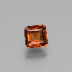 Grenat Hessonite Ambre orange naturelle Taille émeraude, 1.15 ct, VS