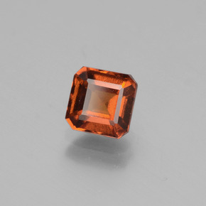 Grenat Hessonite Ambre orange naturelle Taille émeraude, 1.15 ct, VS