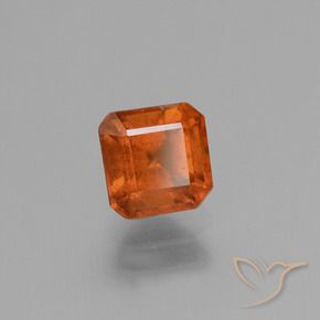Grenat Hessonite Ambre orange naturelle Octogone / coupe Émeraude, 1.50 ct, VS