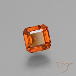 Grenat Hessonite Orange feu naturelle Octogone / coupe Émeraude, 1.56 ct, VS