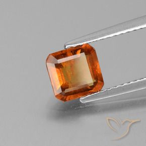 Grenat Hessonite Orange foncé naturelle Octogone / coupe Émeraude, 1.38 ct, VS-SI
