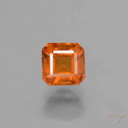 Grenat Hessonite Orange foncé naturelle Octogone / coupe Émeraude, 1.67 ct, VS-SI