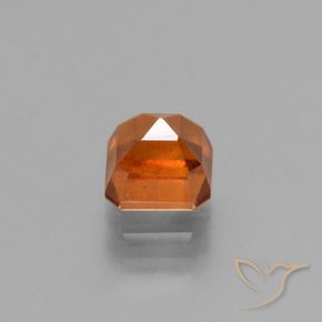 Grenat Hessonite Orange foncé naturelle Octogone / coupe Émeraude, 1.67 ct, VS-SI