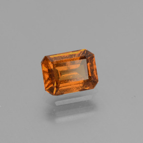 Grenat hessonite orange naturelle taille émeraude, 1,29 ct, VS