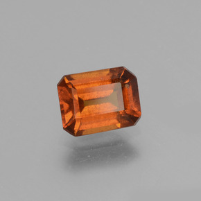 Grenat hessonite orange cannelle naturelle taille émeraude, 1,46 ct, VS