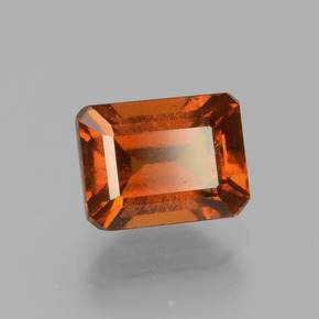 Grenat hessonite orange naturelle taille émeraude, 2,54 ct, VS-SI
