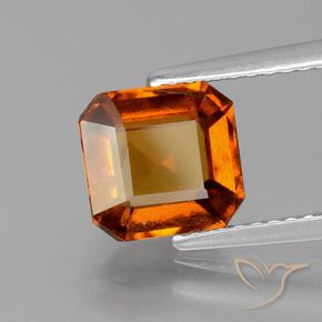 Grenat Hessonite Orange rougeâtre naturelle Octogone / coupe Émeraude, 2.44 ct, VS-SI