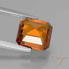 Grenat Hessonite Orange rougeâtre naturelle Octogone / coupe Émeraude, 2.44 ct, VS-SI