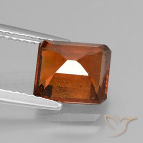 Grenat Hessonite Orange feu naturelle Octogone / coupe Émeraude, 2.84 ct, VS-SI
