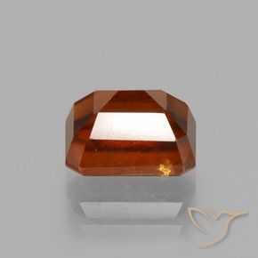 Grenat Hessonite Orange foncé naturelle Octogone / coupe Émeraude, 2.50 ct, VS-SI