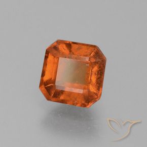 Grenat Hessonite Orange moyen naturelle Octogone / coupe Émeraude, 1.56 ct, VS-SI