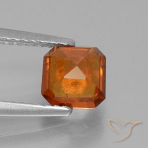 Grenat Hessonite Orange moyen naturelle Octogone / coupe Émeraude, 1.56 ct, VS-SI