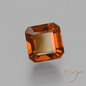 Grenat Hessonite Orange foncé naturelle Octogone / coupe Émeraude, 1.76 ct, VS