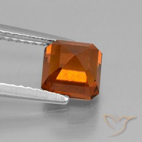 Grenat Hessonite Orange foncé naturelle Octogone / coupe Émeraude, 1.76 ct, VS