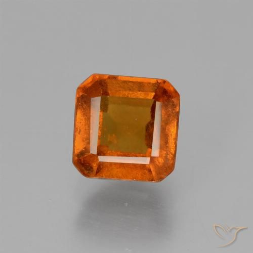 Grenat Hessonite Orange foncé naturelle Octogone / coupe Émeraude, 1.56 ct, VS-SI