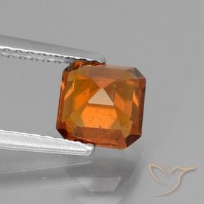 Grenat Hessonite Ambre orange naturelle Octogone / coupe Émeraude, 1.53 ct, VS