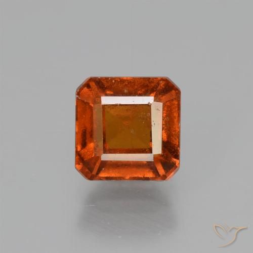 1.70ct Naturel Orange feu Grenat Hessonite, Taille émeraude, VS-SI