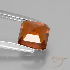 Grenat Hessonite Orange feu naturelle Octogone / coupe Émeraude, 1.70 ct, VS-SI