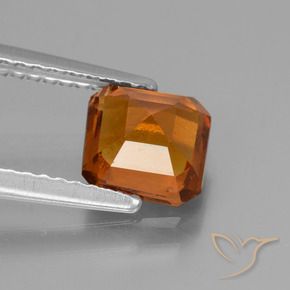 Grenat Hessonite Orange foncé naturelle Octogone / coupe Émeraude, 1.42 ct, VS-SI