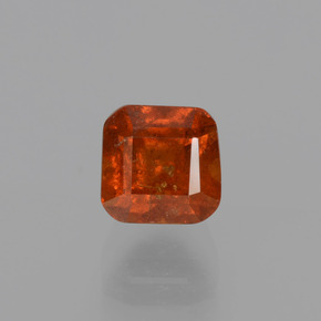 Grenat hessonite orange naturelle taille émeraude, 1,22 ct, VS-SI
