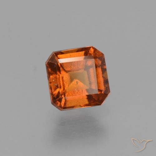 Grenat Hessonite Orange rougeâtre naturelle Octogone / coupe Émeraude, 0.92 ct, VS