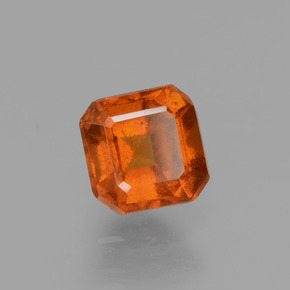 Grenat Hessonite Cannelle Orange naturelle Taille émeraude, 0.96 ct, VS