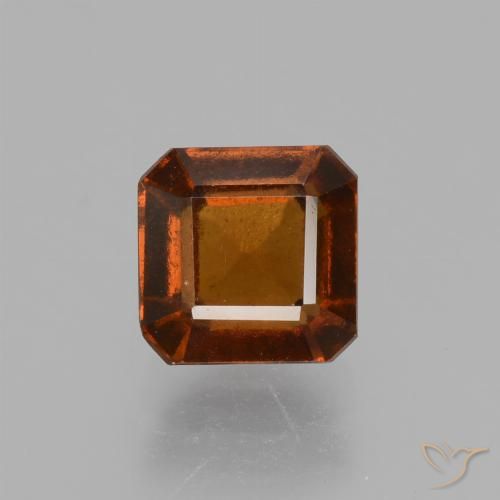Grenat Hessonite Ambre orange naturelle Octogone / coupe Émeraude, 1.62 ct, VS