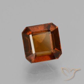 Grenat Hessonite Ambre orange naturelle Octogone / coupe Émeraude, 1.62 ct, VS