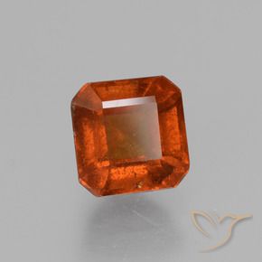 Grenat Hessonite Ambre orange naturelle Octogone / coupe Émeraude, 1.59 ct, VS-SI