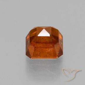 Grenat Hessonite Ambre orange naturelle Octogone / coupe Émeraude, 1.59 ct, VS-SI