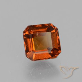 Grenat Hessonite Orange foncé naturelle Octogone / coupe Émeraude, 1.35 ct, VS-SI
