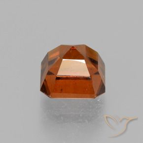 Grenat Hessonite Orange foncé naturelle Octogone / coupe Émeraude, 1.55 ct, VS