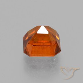 Grenat Hessonite Ambre orange naturelle Octogone / coupe Émeraude, 1.52 ct, VS