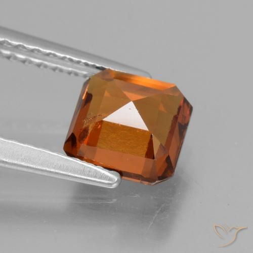 Grenat Hessonite Orange foncé naturelle Octogone / coupe Émeraude, 1.47 ct, VS