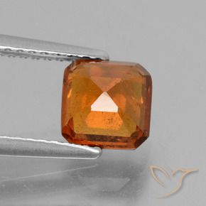 Grenat Hessonite Orange moyen naturelle Octogone / coupe Émeraude, 1.60 ct, VS-SI