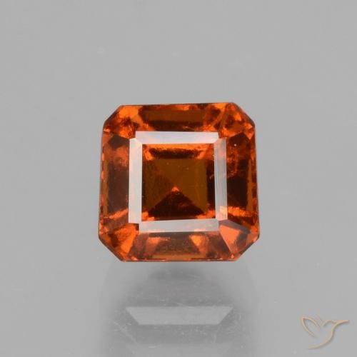Grenat Hessonite Orange foncé naturelle Octogone / coupe Émeraude, 1.80 ct, VS