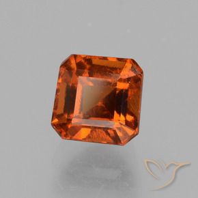 Grenat Hessonite Orange foncé naturelle Octogone / coupe Émeraude, 1.80 ct, VS