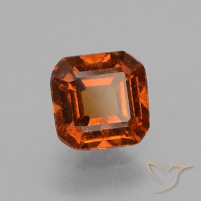 Grenat Hessonite Orange foncé naturelle Octogone / coupe Émeraude, 1.44 ct, VS