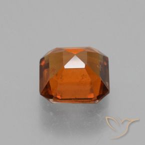 Grenat Hessonite Orange foncé naturelle Octogone / coupe Émeraude, 1.44 ct, VS