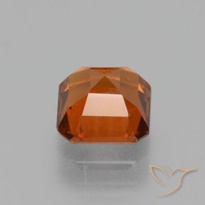 Grenat Hessonite Ambre orange naturelle Octogone / coupe Émeraude, 1.52 ct, VS
