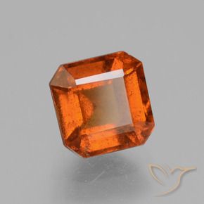 Grenat Hessonite Ambre orange naturelle Octogone / coupe Émeraude, 1.87 ct, VS